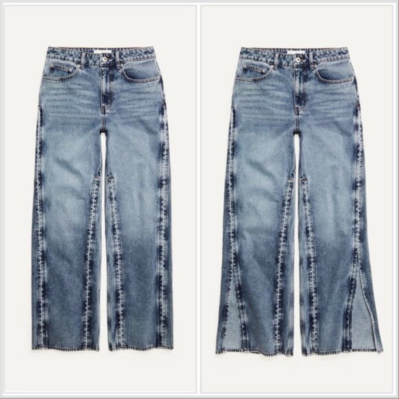Glenn Martens x H&M Wide Side Slit Jeans sz 6 - Picture 5 of 6